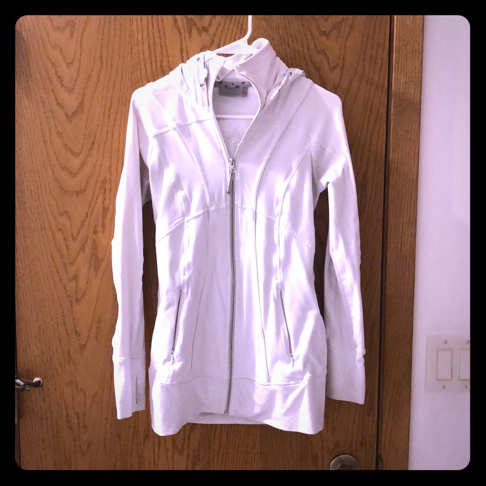 Lululemon White zip up hoodie